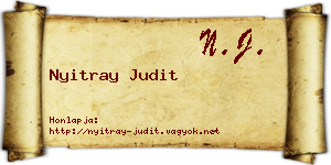 Nyitray Judit névjegykártya